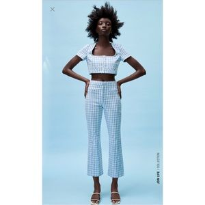 Zara Gingham blue set